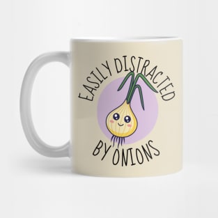 Easily Distracted By Onions Cute Onion Mug